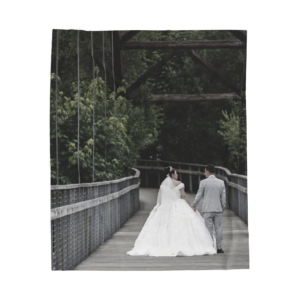 Custom velveteen blanket with photo by MZ Photography Portland Oregon